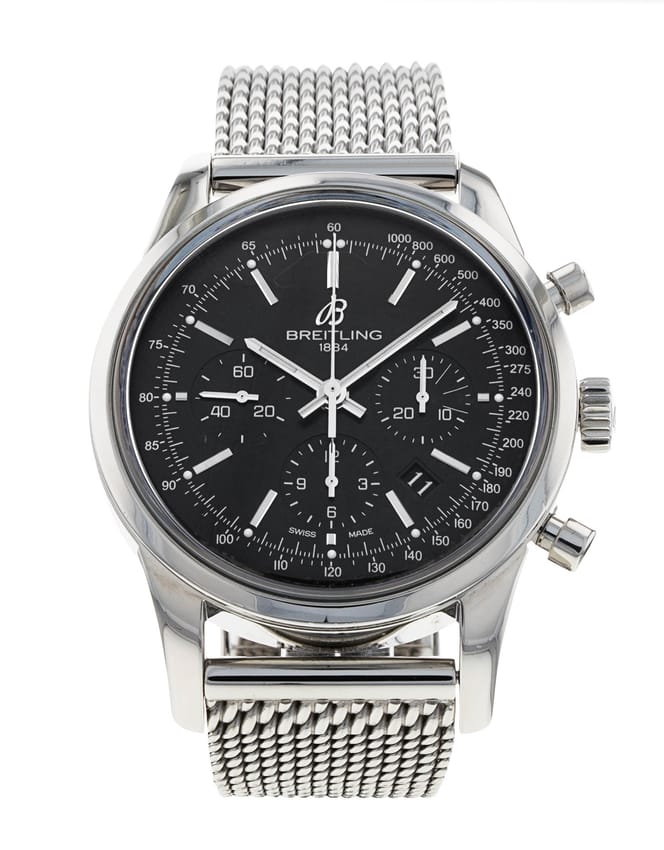 Breitling Transocean Chronograph - Black Baton Dial