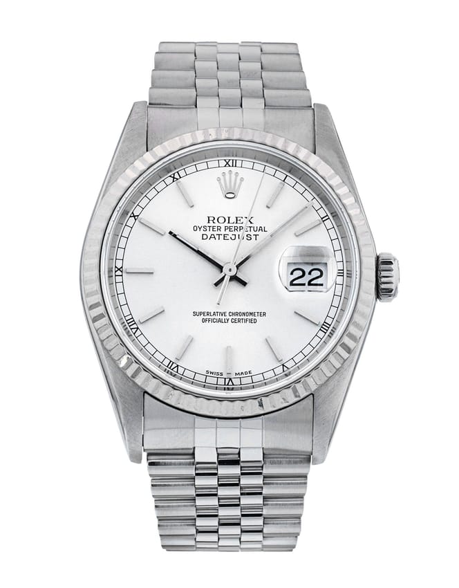 Rolex Datejust - Silver Roman Numeral Baton Dial