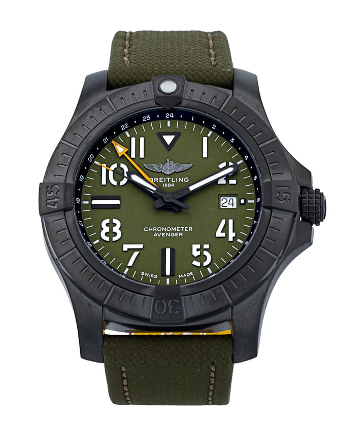 Breitling Avenger Automatic GMT 45 Night Mission - Khaki Arabic Dial