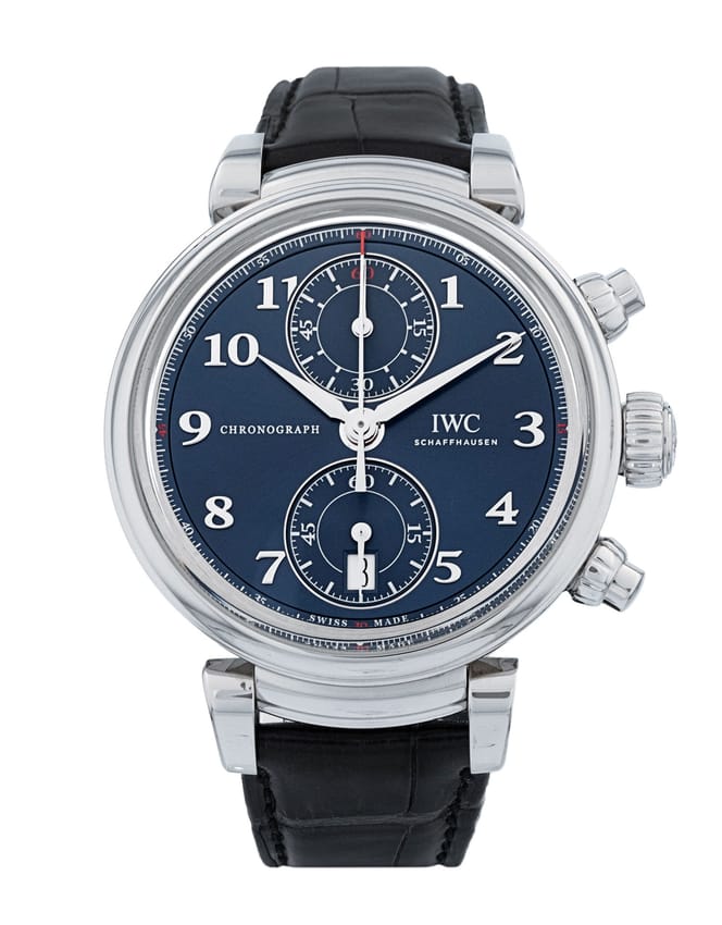 IWC Da Vinci Chronograph - Blue Arabic Dial & Leather Strap