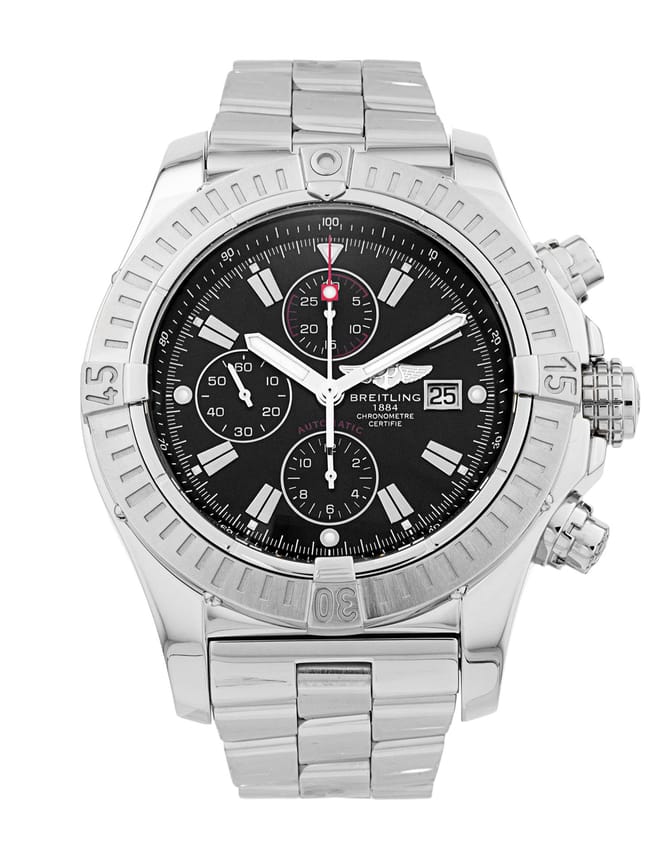 Breitling Super Avenger - Black Baton Dial & Bracelet Strap