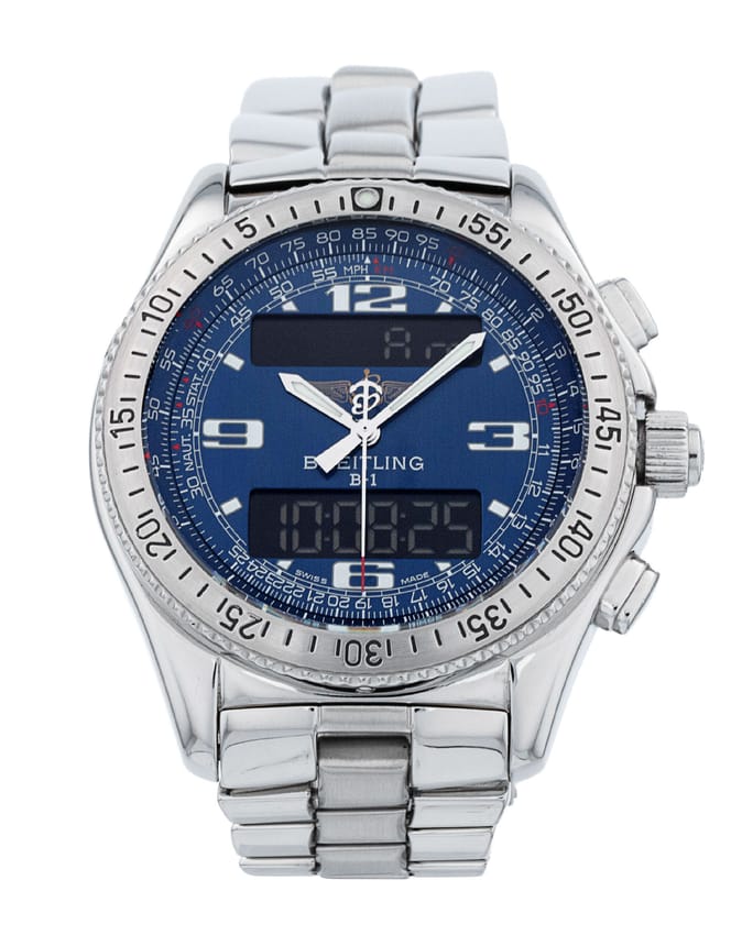 Breitling B1 - Blue Quarter Arabic Dial & Bracelet Strap