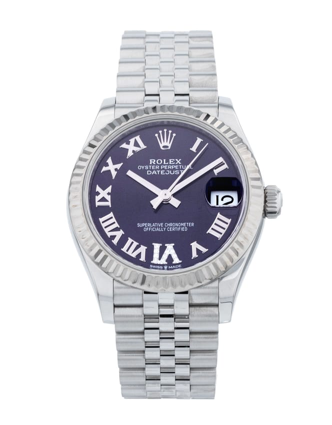 Rolex Datejust Lady 31 - Aubergine Roman Numeral Diamond Dial