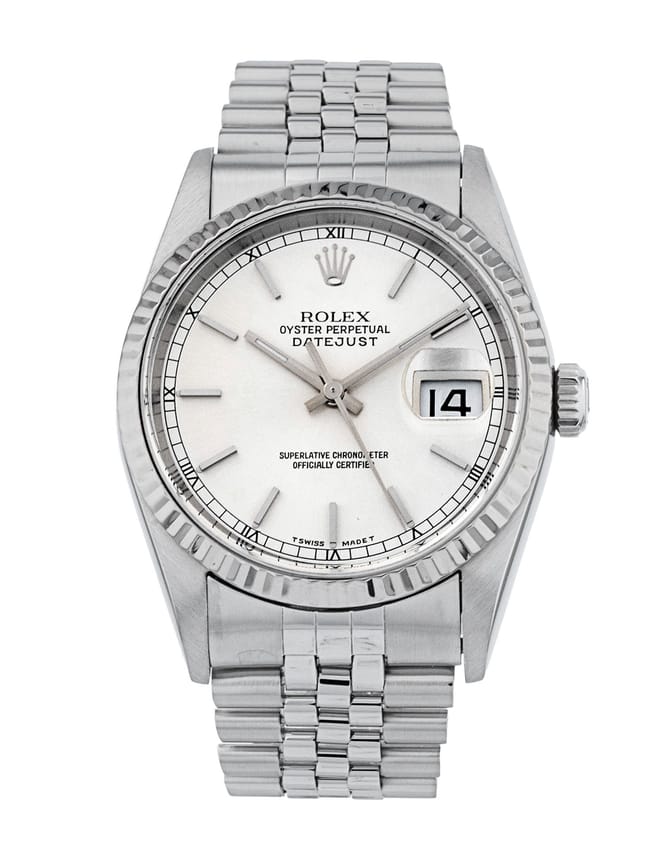 Rolex Datejust - Silver Roman Numeral Baton Dial