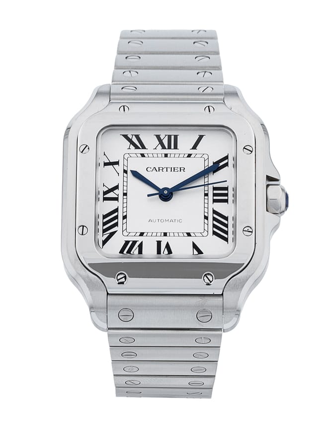 Cartier Santos De Cartier - Silver Roman Numeral Dial