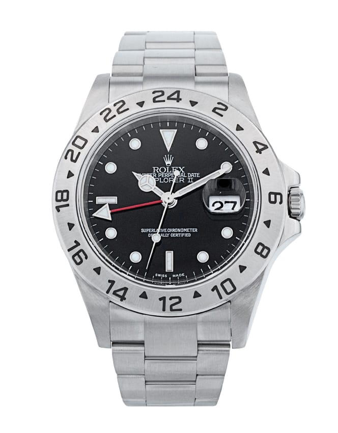 Rolex Explorer II 16570 - Black Dial & Bracelet Strap
