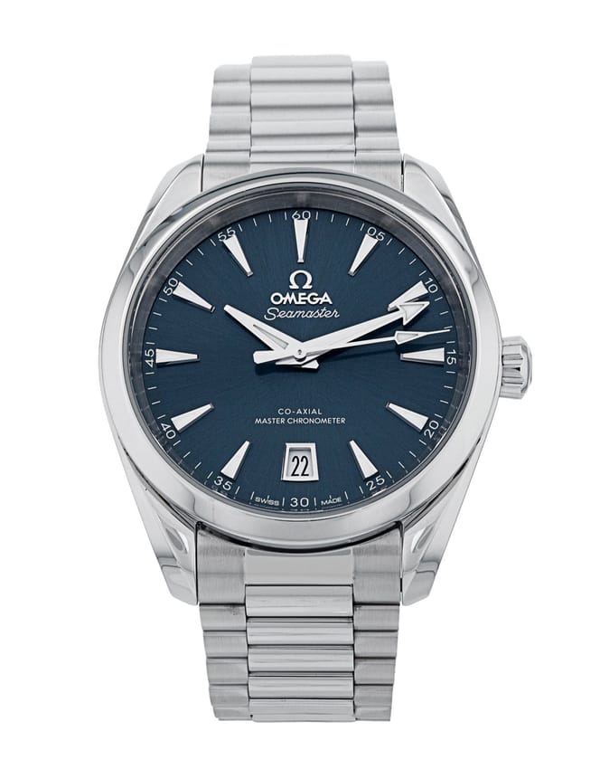 Omega Aqua Terra Shades - Blue Baton Dial & Bracelet Strap