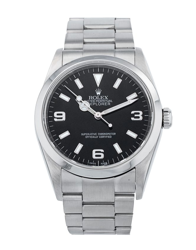 Rolex Explorer - Black Quarter Arabic Dial & Bracelet Strap