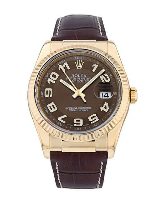 Rolex Datejust 116138 - Bronze Arabic Dial & Leather Strap Rolex Datejust 116138 - Bronze Arabic Dial & Leather Strap