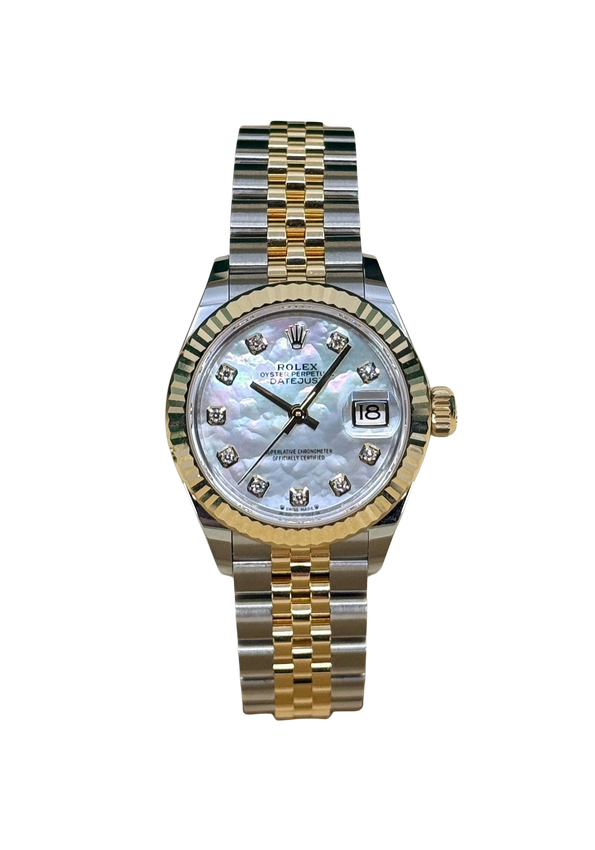 Rolex Datejust Lady 28 - Mother of Pearl White - Diamond Dial