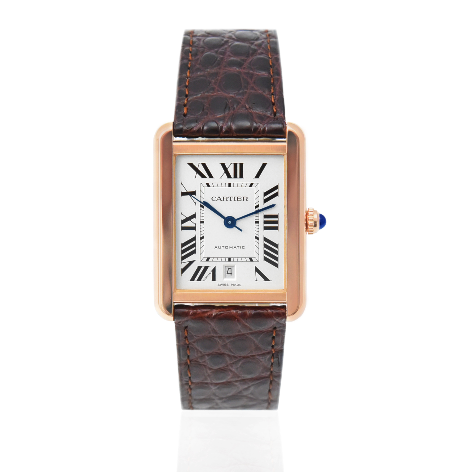Cartier Tank Solo Silver Roman Numeral Dial