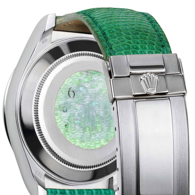 Rolex Daytona 116519 Green Baton Dial Leather Strap