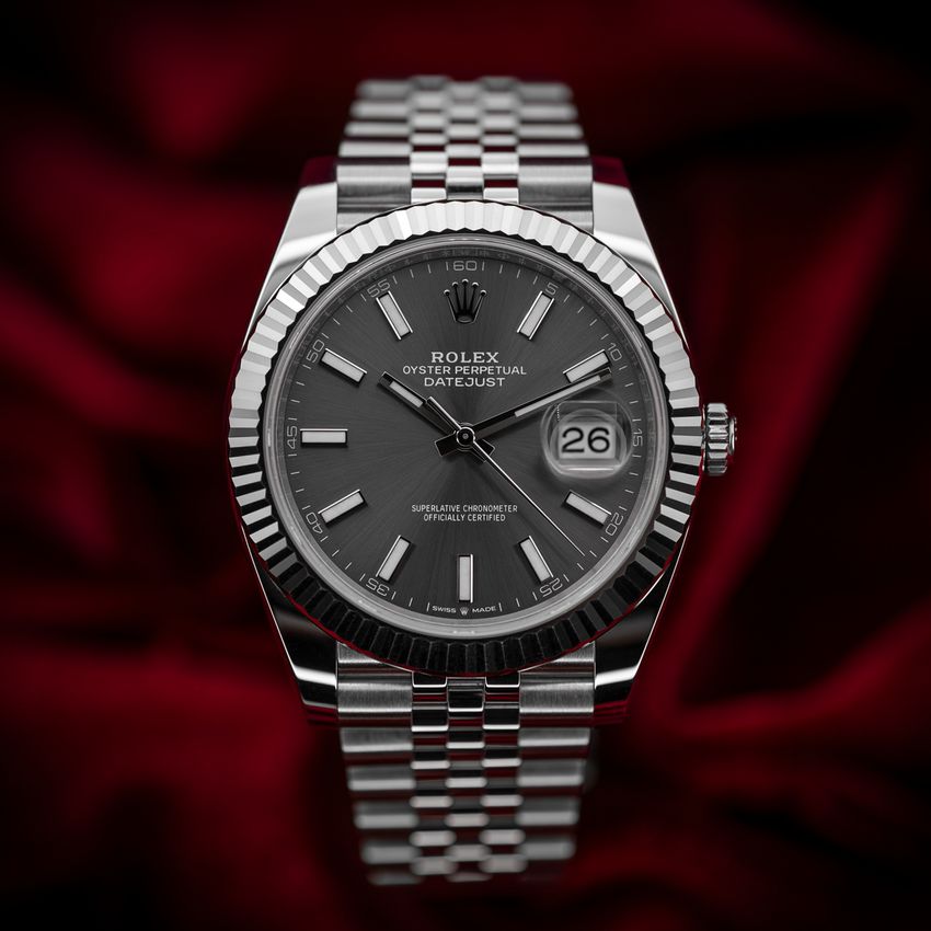Rolex Datejust 41 - Rhodium Baton Dial & Bracelet Strap