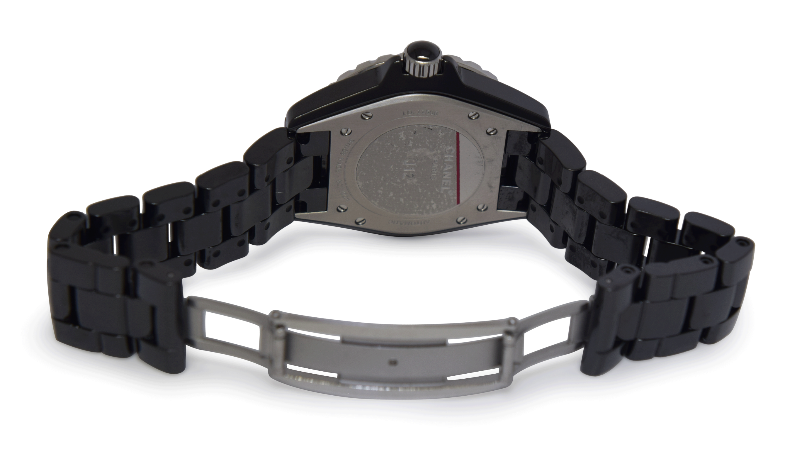 Chanel J12 H0684 - Black Arabic Dial & Rubber Strap