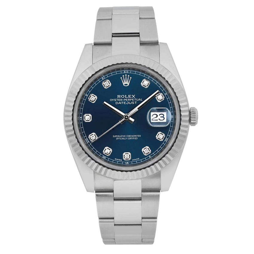 Rolex Datejust 41 - Blue Diamond Dial & Bracelet Strap