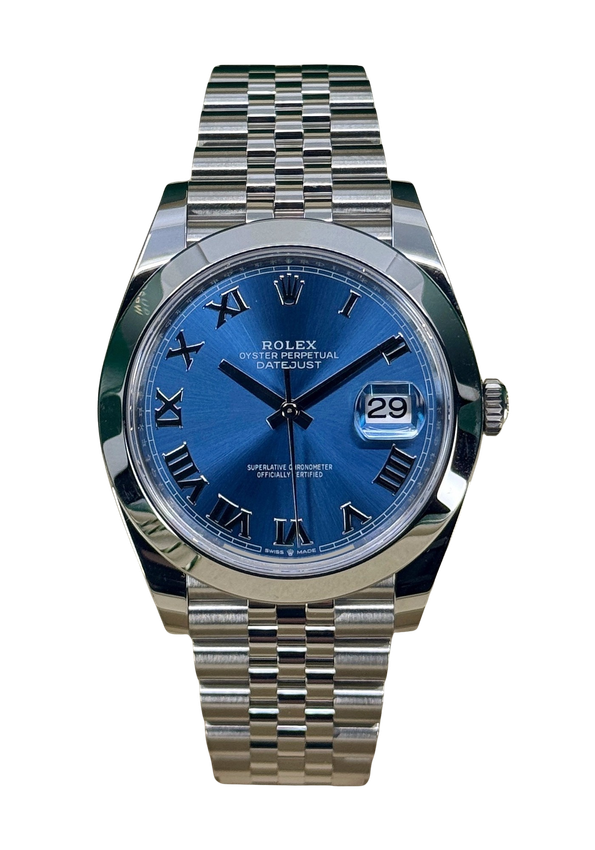 Rolex Datejust 41 - Blue Roman Numeral Dial & Bracelet Strap