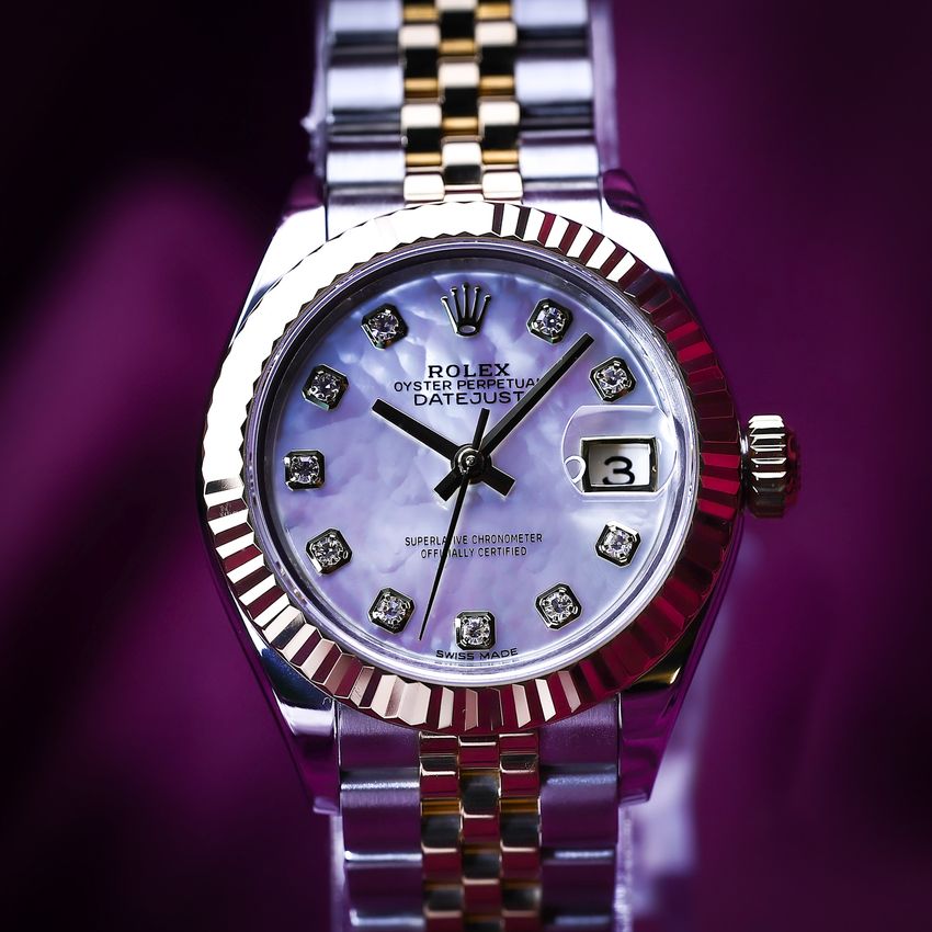 Rolex Datejust Lady 28 - Mother of Pearl White - Diamond Dial