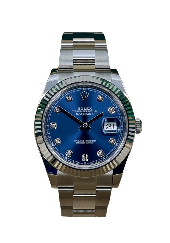 Rolex Datejust 41 - Blue Diamond Dial & Bracelet Strap