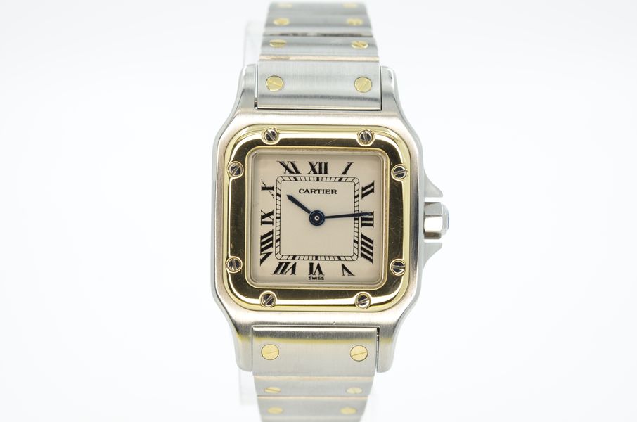 Cartier Santos Galbee Silver Roman Numeral Dial - Main Image