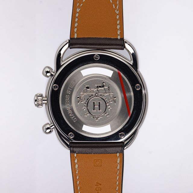 Hermes Arceau - Chocolate Arabic Dial & Leather Strap display picture 3