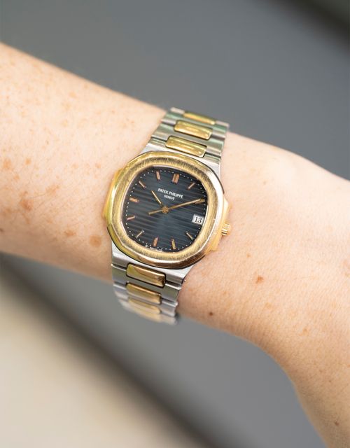 Patek Philippe Nautilus Silver Dial Bracelet Strap