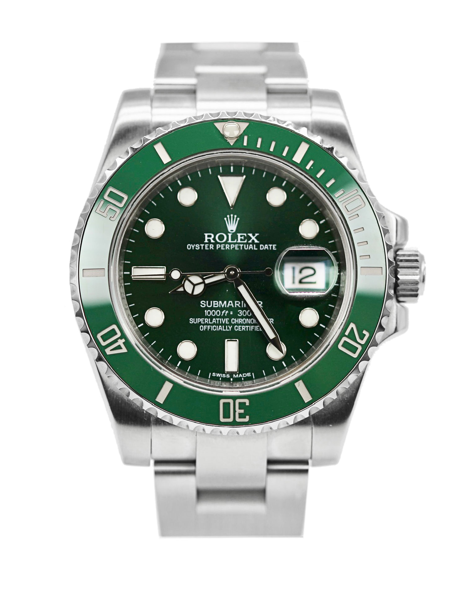 Rolex Submariner Hulk Green Dial Bracelet Strap