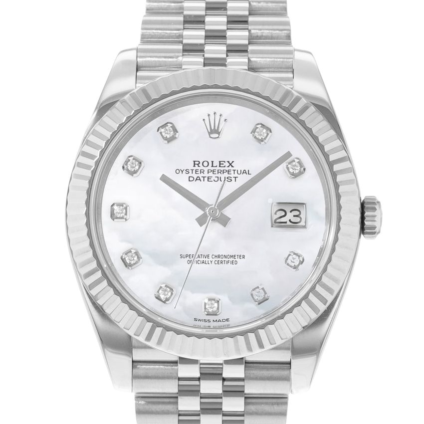 Rolex Datejust 41 - Mother of Pearl White - Diamond Dial