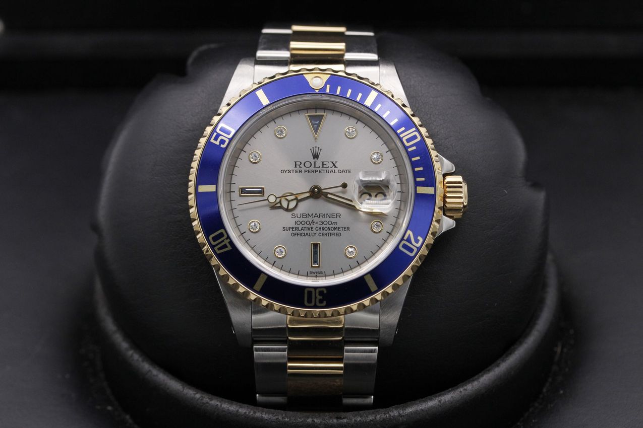 Rolex Submariner - Silver Diamond & Sapphire Dial