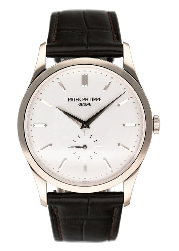 Patek Philippe Calatrava - Silver Baton Dial & Leather Strap