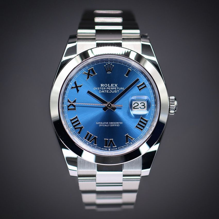 Rolex Datejust 41 - Blue Roman Numeral Dial & Bracelet Strap