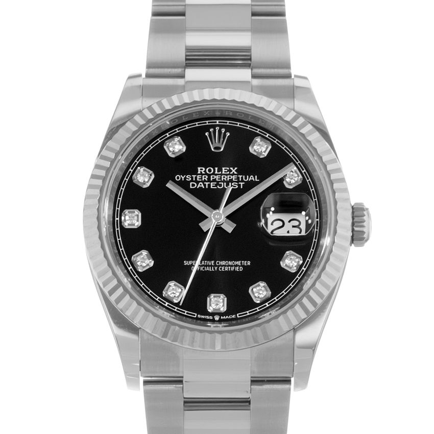 Rolex Datejust 126234 - Black Diamond Dial & Bracelet Strap