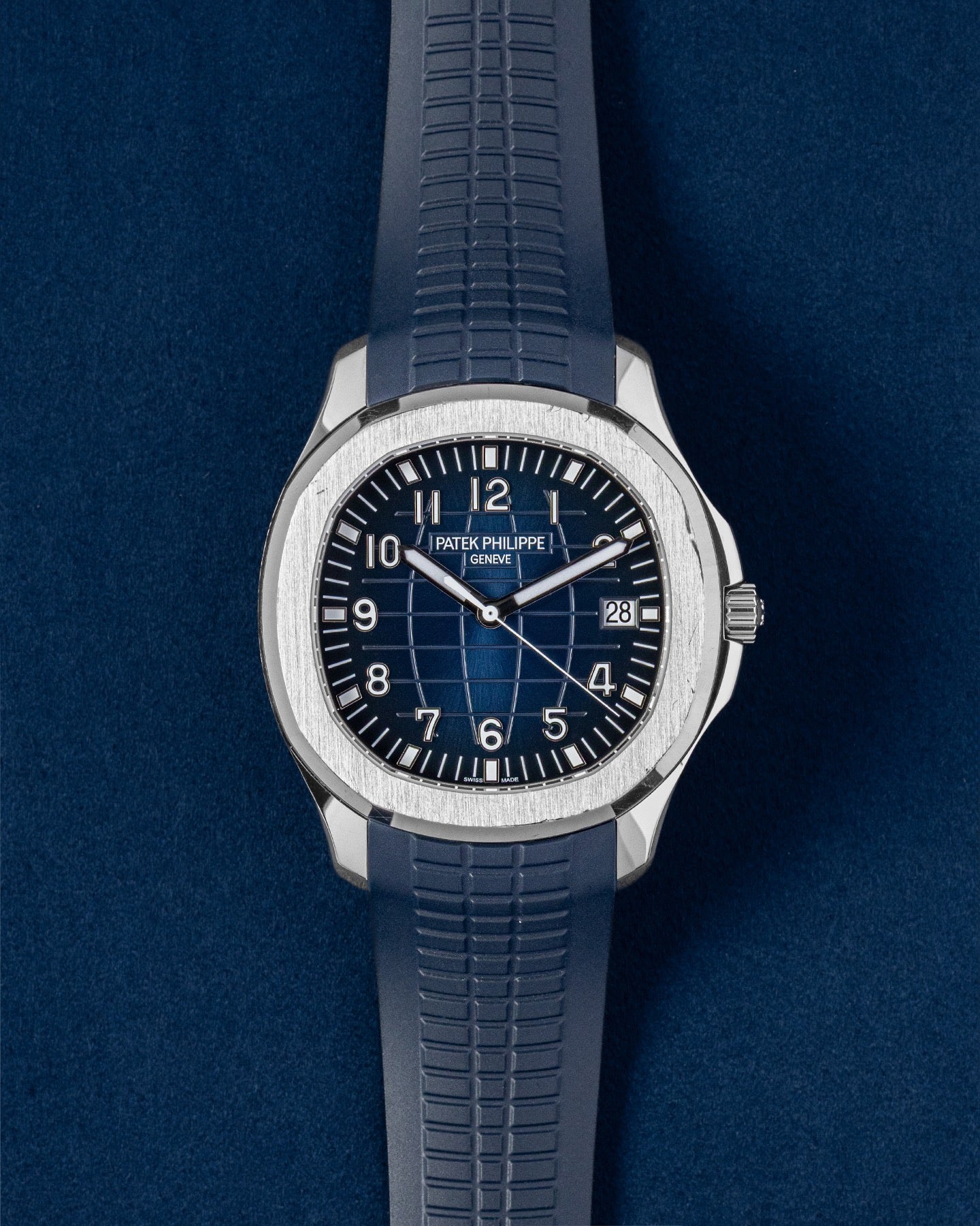 Patek Philippe Aquanaut Blue Arabic Dial Rubber Strap