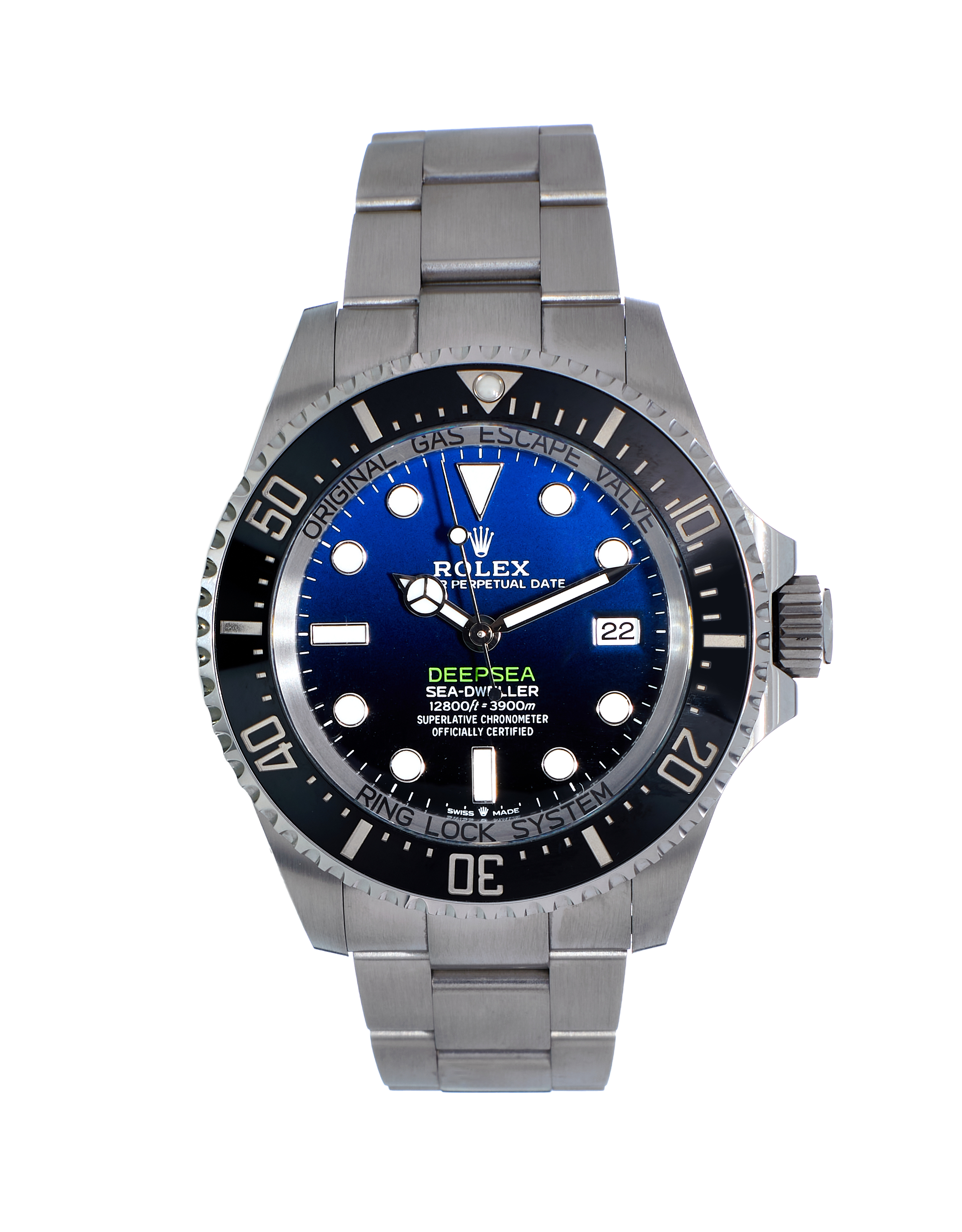 Rolex Deepsea Black Blue Dial Bracelet Strap