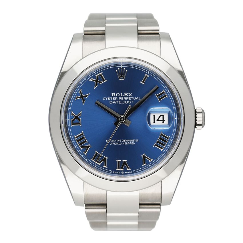 Rolex Datejust 41 - Blue Roman Numeral Dial & Bracelet Strap