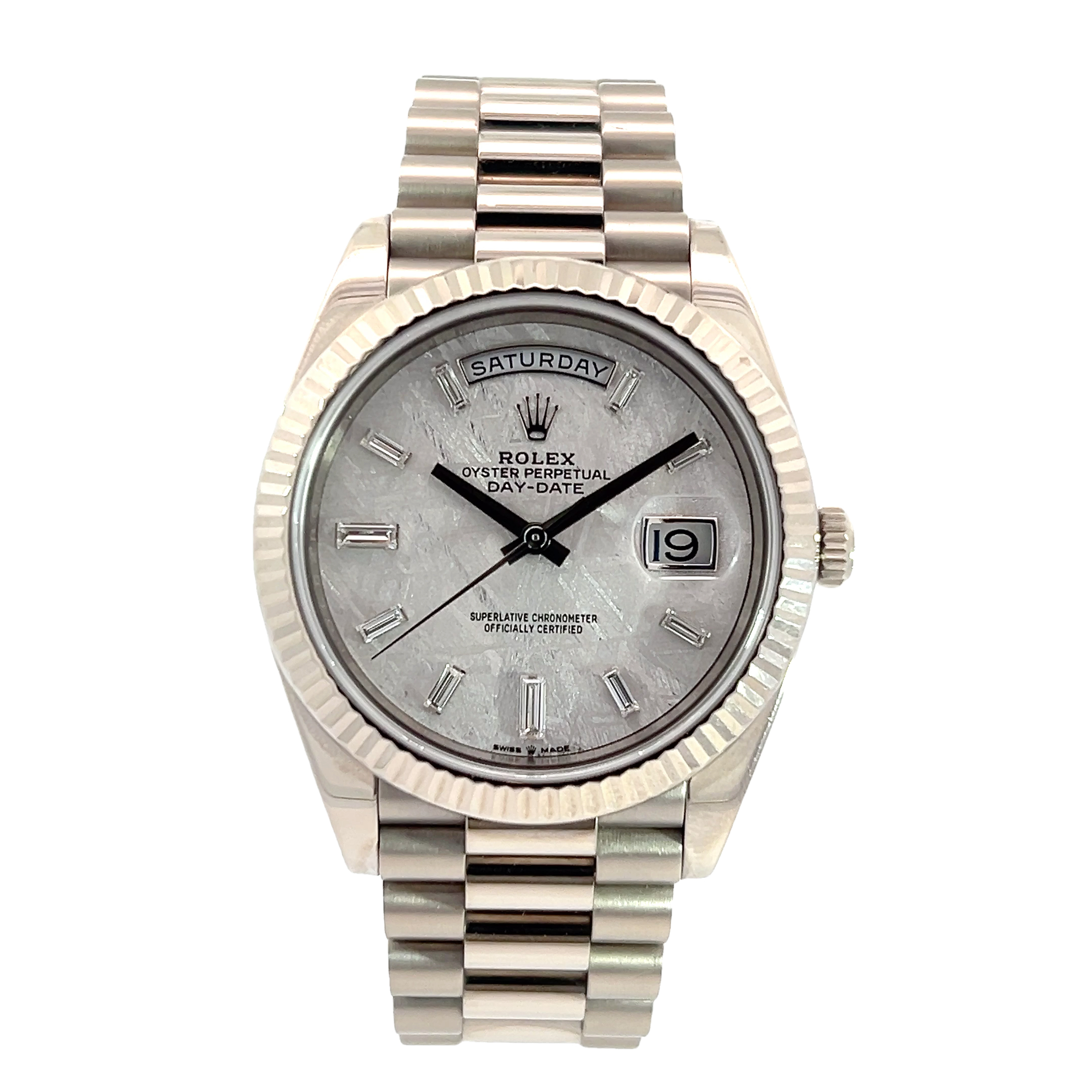 Rolex Day-Date 40 Meteorite Diamond Dial Bracelet Strap