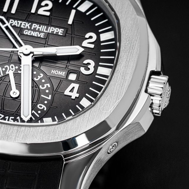 Patek Philippe Aquanaut Black Arabic Dial Rubber Strap