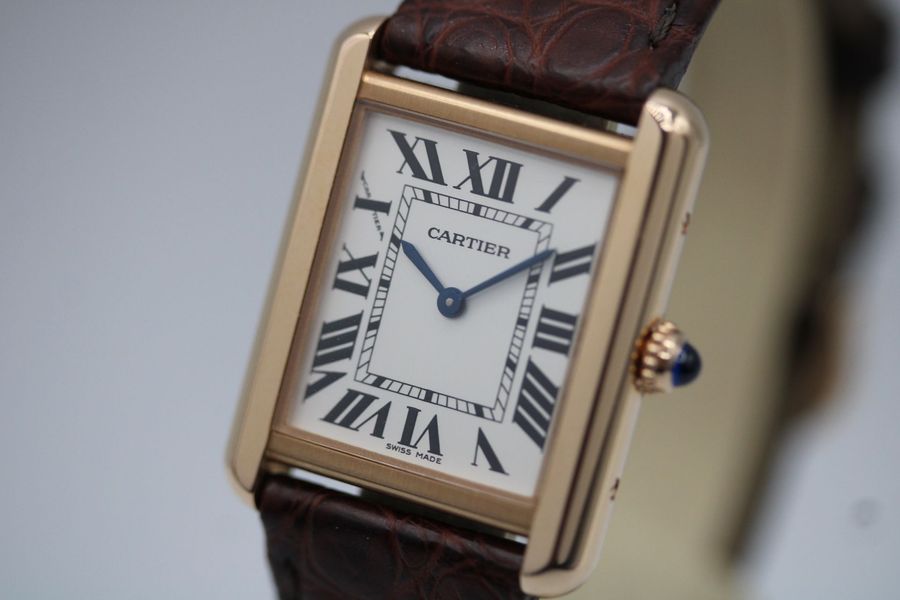 Cartier Tank Solo Silver Roman Numeral Dial