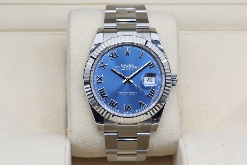 Rolex Datejust 41 quadrante Blu Numeri Romani