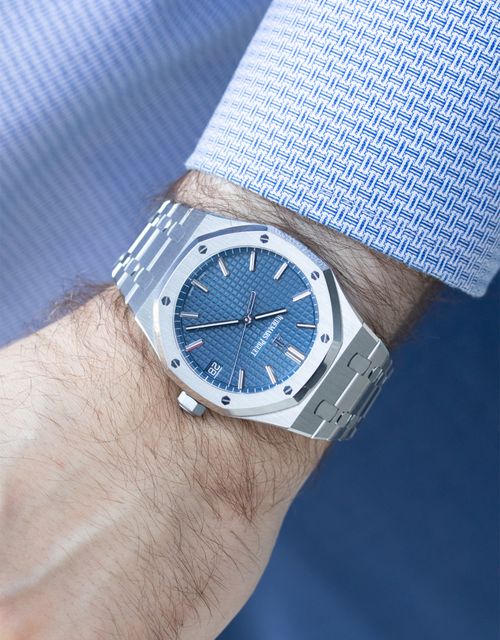 Audemars Piguet Royal Oak Blue Baton Dial Bracelet Strap