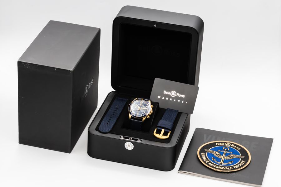 Bell and Ross BR V2-94 Blue Dial Leather Strap