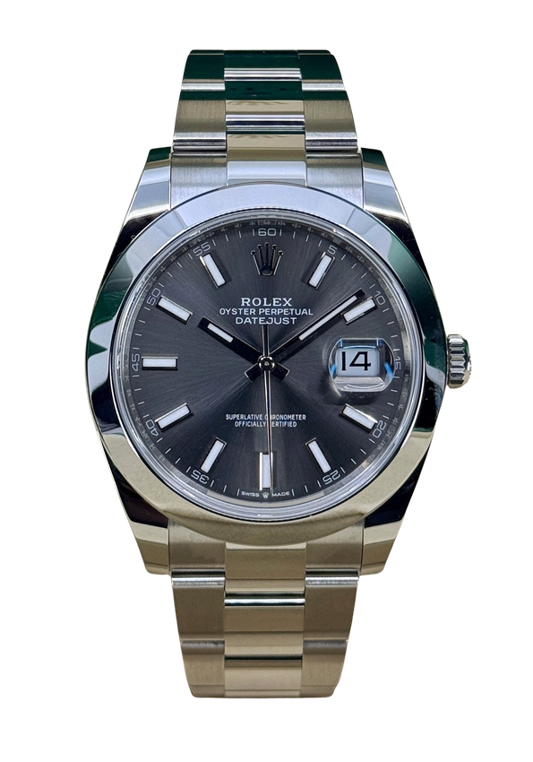 Rolex Datejust 41 126300 - Slate Baton Dial & Bracelet Strap