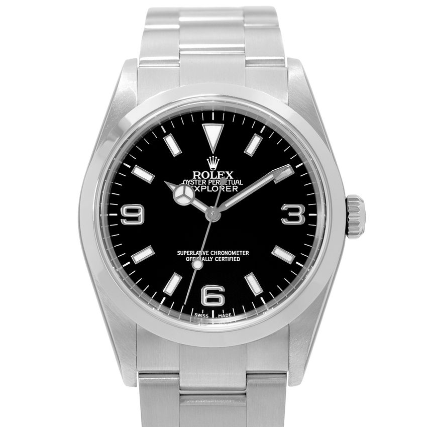 Rolex Explorer - Black Quarter Arabic Dial & Bracelet Strap