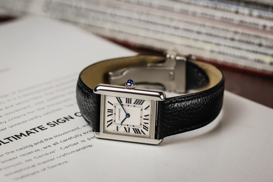 Cartier Tank Solo Silver Roman Numeral Dial